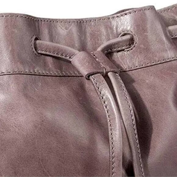 FRYE MELISSA LEATHER DRAWSTRING HOBO BAG PURSE NEW AMETHYST - Picture 3 of 13